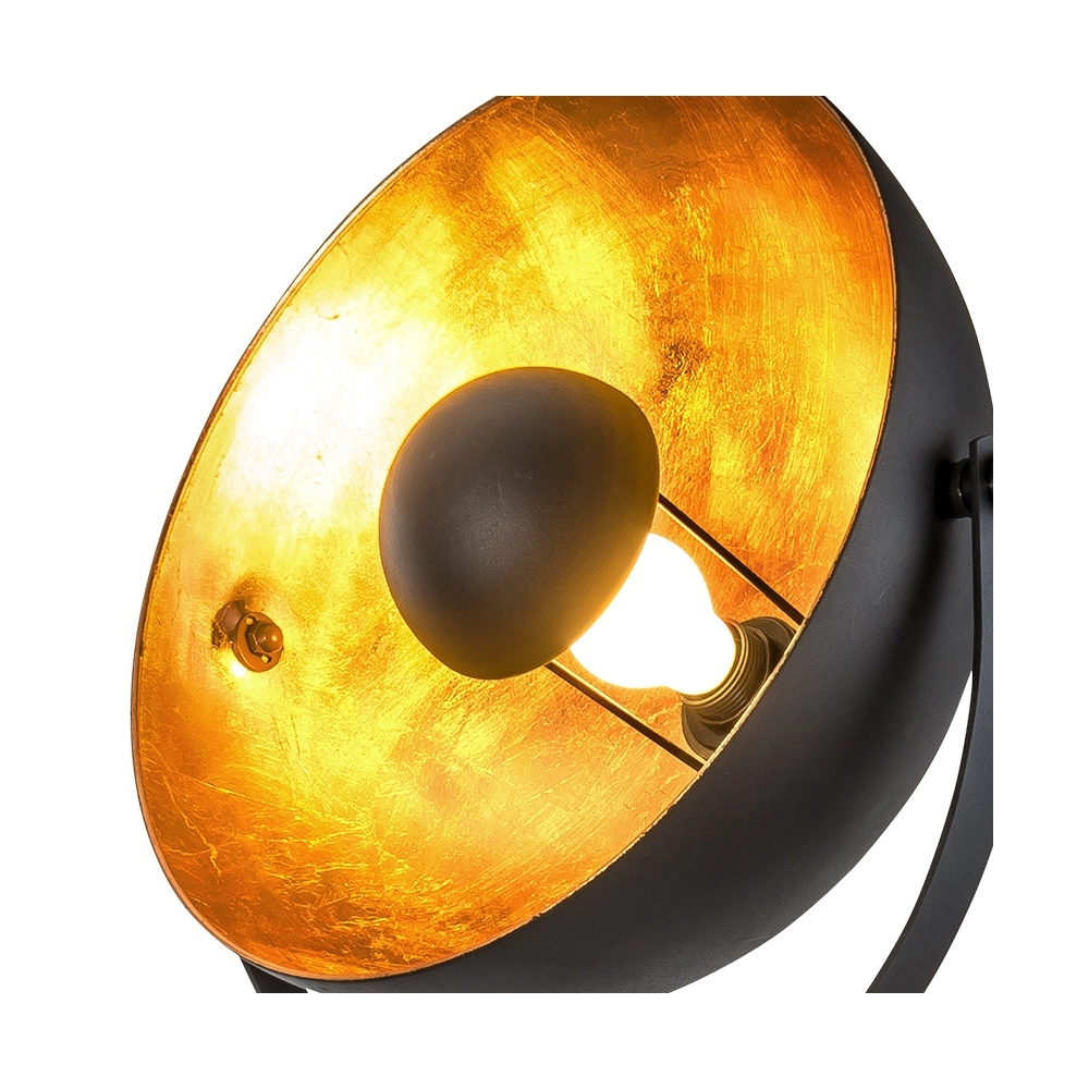 Lampe sur pied trépied industriel Bowy Noir Globo 9007371487554