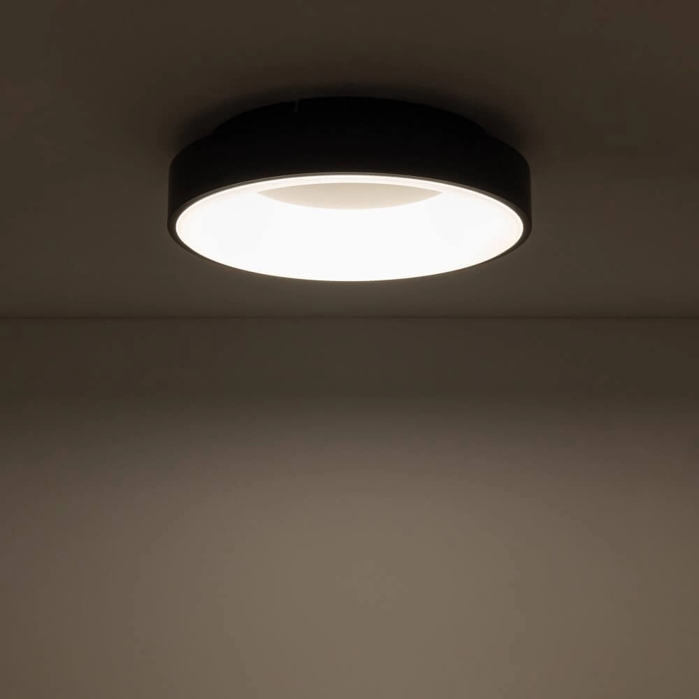 Plafonnier rond Nikki Round noir Ø 38cm Lyora 5903139112062