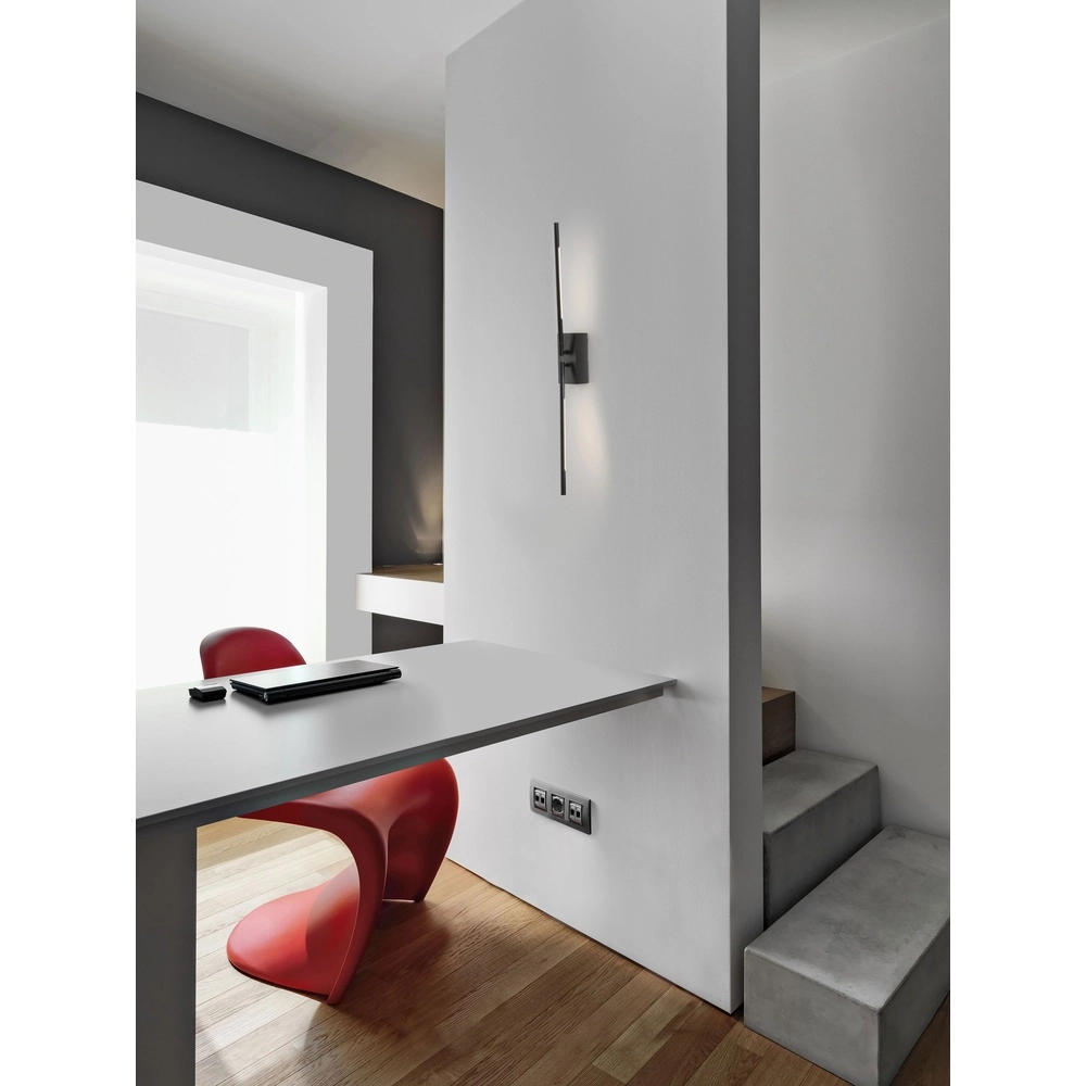Lampe murale Raccio Double noir