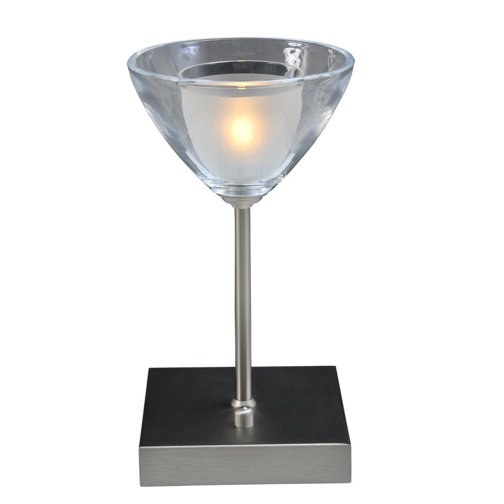 Lampe de table LED Caterina LED 20 cm gris métallisé Masterlight 8718121210605