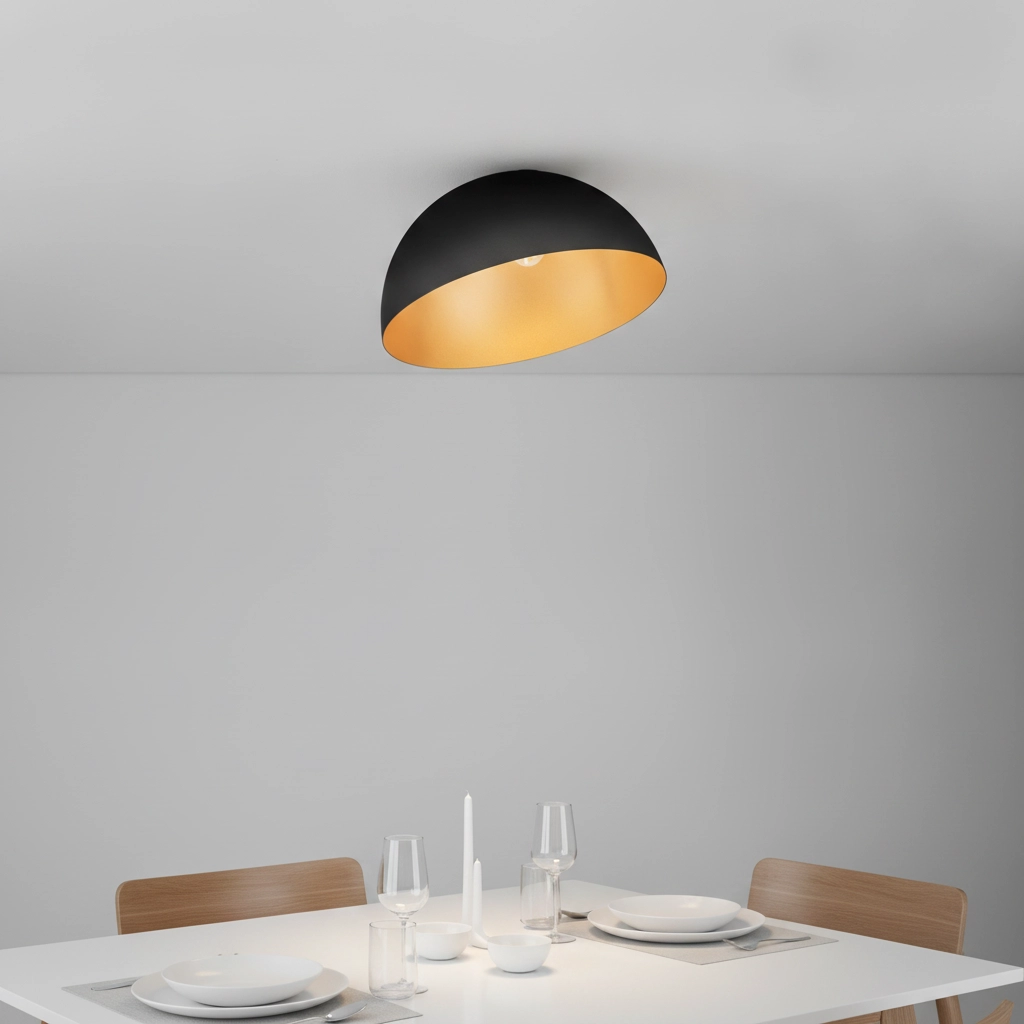Plafonnier Onia noir avec or Ø 50cm