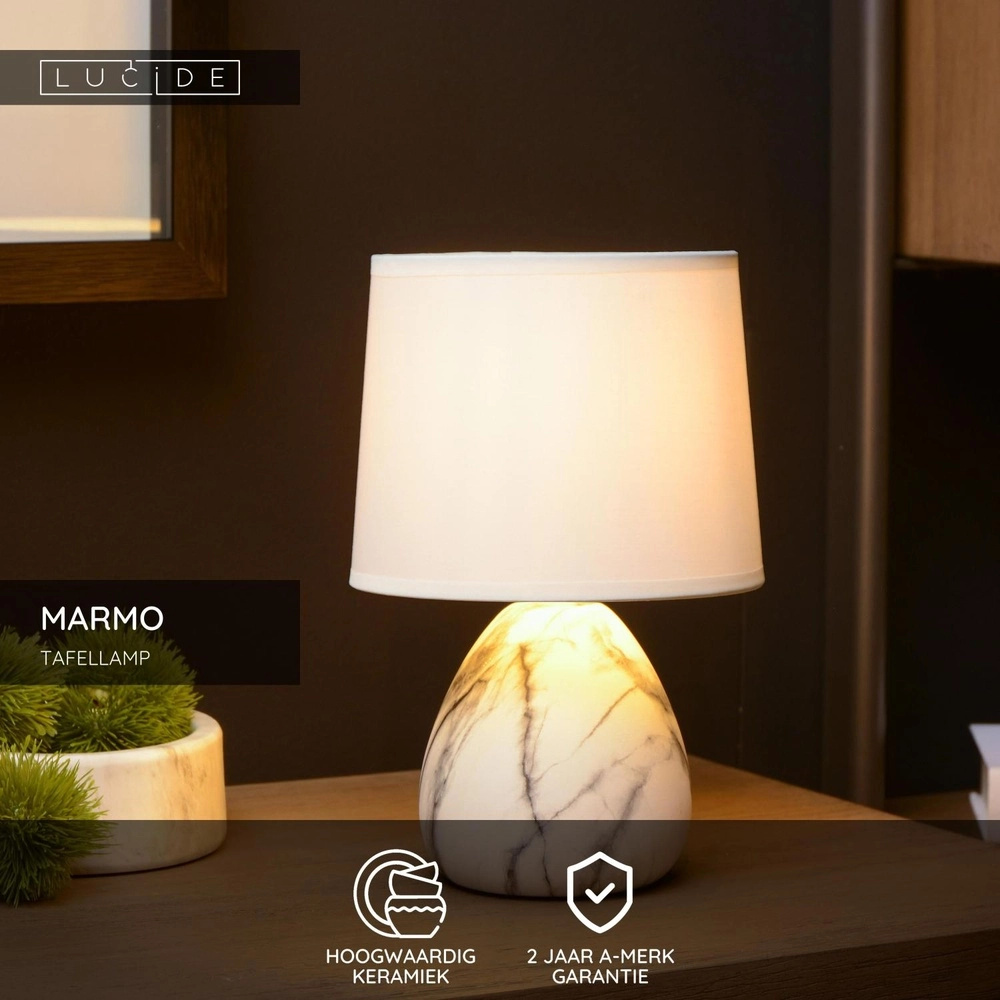 Lampe de table Marmo Blanc Lucide 5411212470232