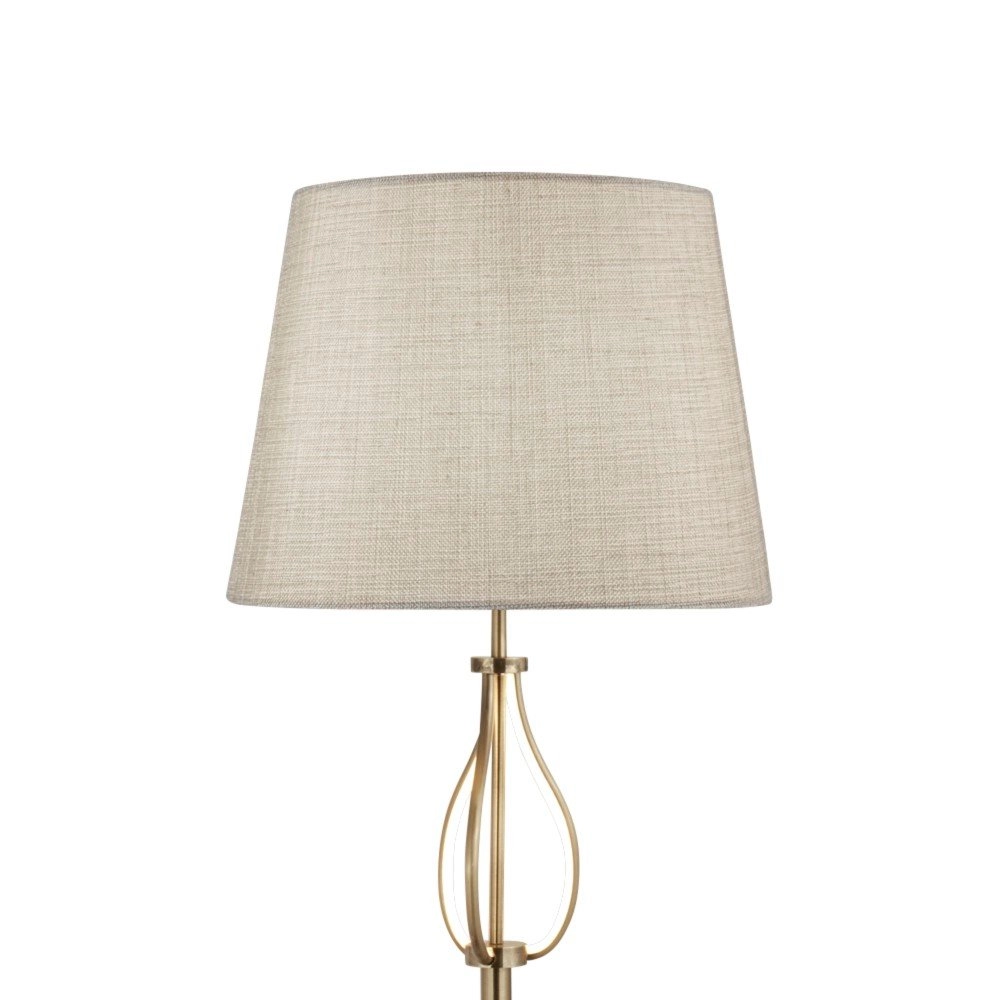 Lampe de table sur pied Vegas brun bronze avec taupe Searchlight 5053423139302
