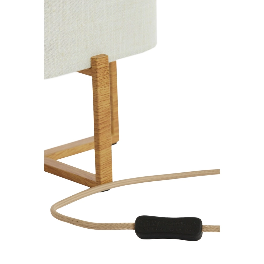 Lampe de table Wyn 39 cm - corde crème avec aspect bois Light & Living 8717807792541