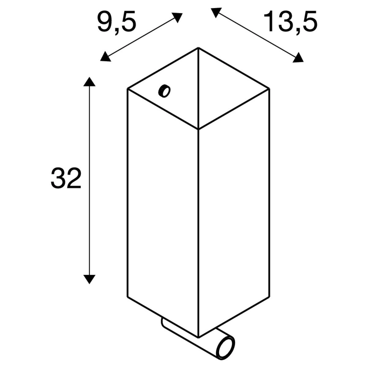 Applique pour chambre à coucher Quadrass noir SLV 4024163235853