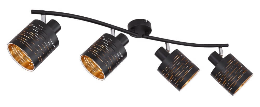 Plafonnier noir Tunno 4 lumières Globo 9007371398744