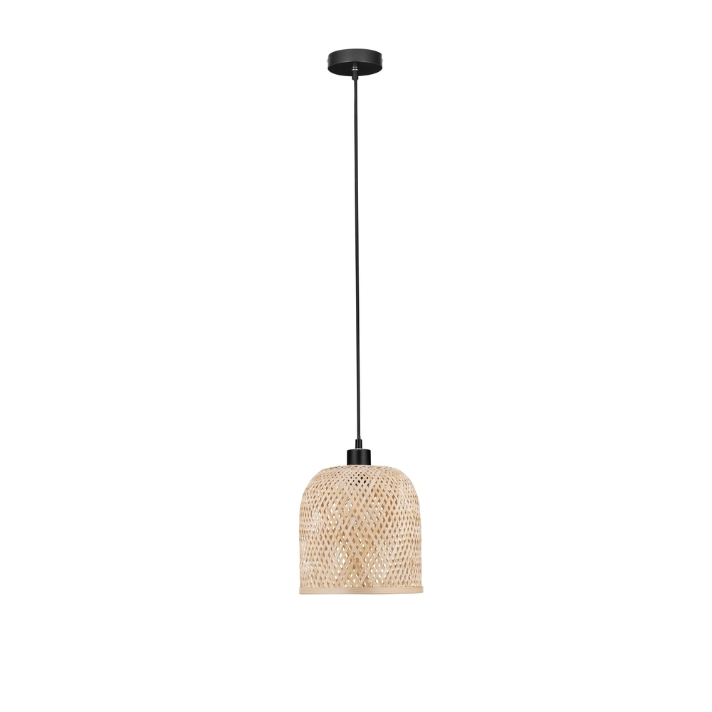 Suspension Intra noir avec capuchon en bambou Lyora 5212017454829