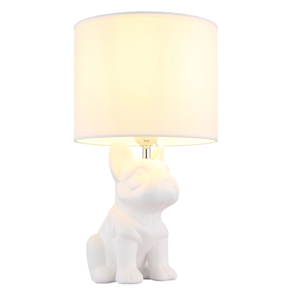Lampe de table Dogo Blanc chien avec bonnet Globo 9007371569687
