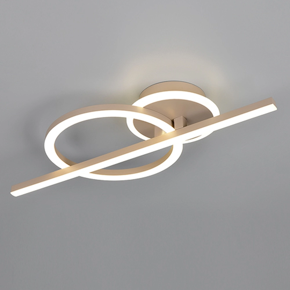 Lampe de plafond Welis Brun sable moderne Trio 4017807704440