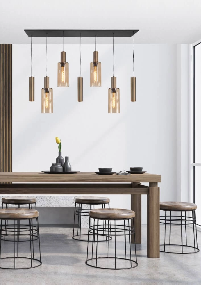 Suspension Perugia bronze - 4x E27 - 3x GU10 Highlight 8718379047107