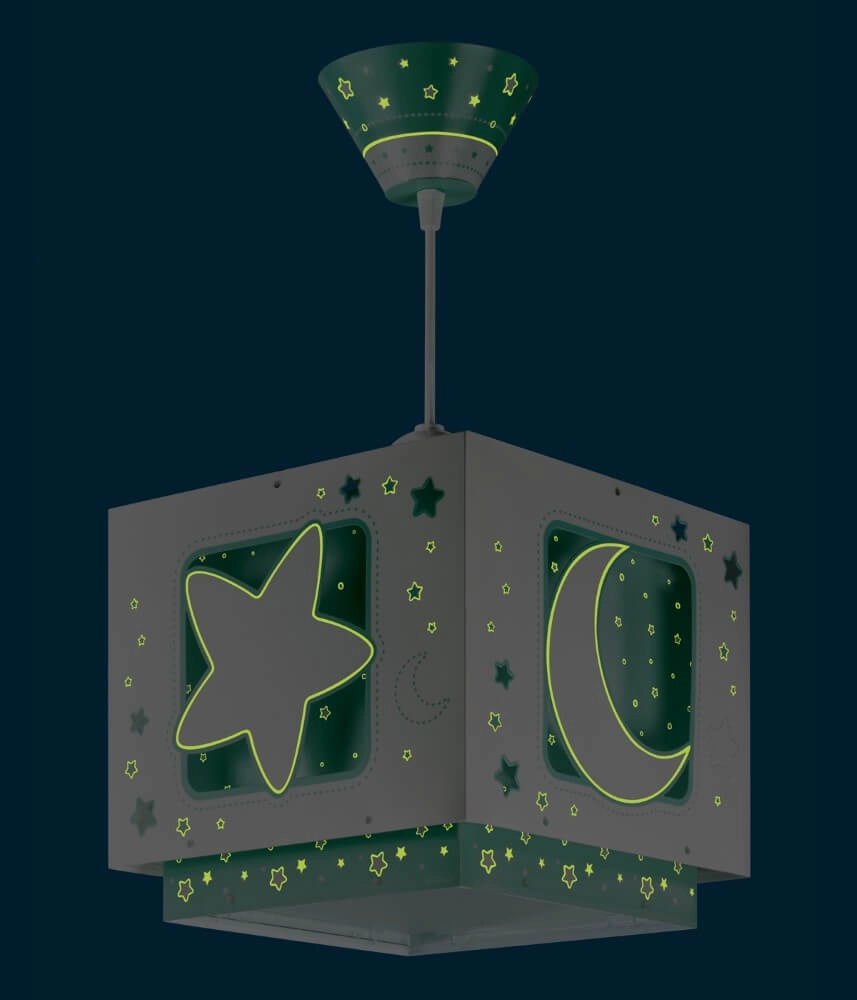 Lampe suspendue chambre d'enfant Moonlight turquoise Dalber 8420406800882