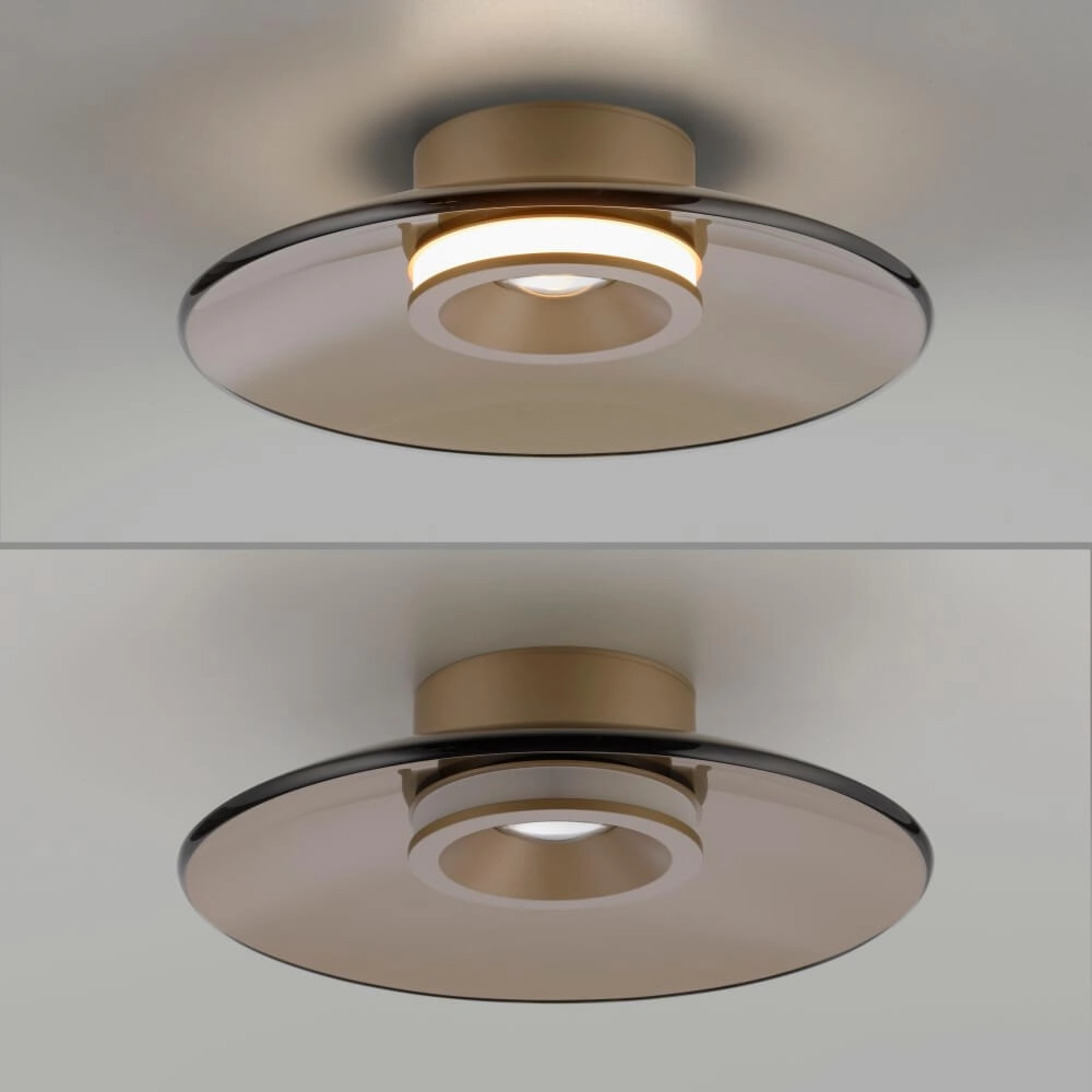 Plafonnier design Pure Moon bronze Ø 32cm Paul Neuhaus 4012248382738