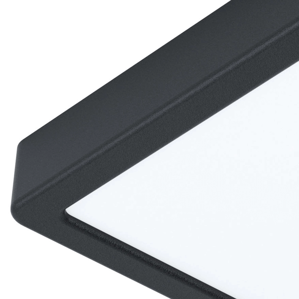 Plafonnier Zigbee Fueva-Z 21x21cm noir Eglo 9008606225651