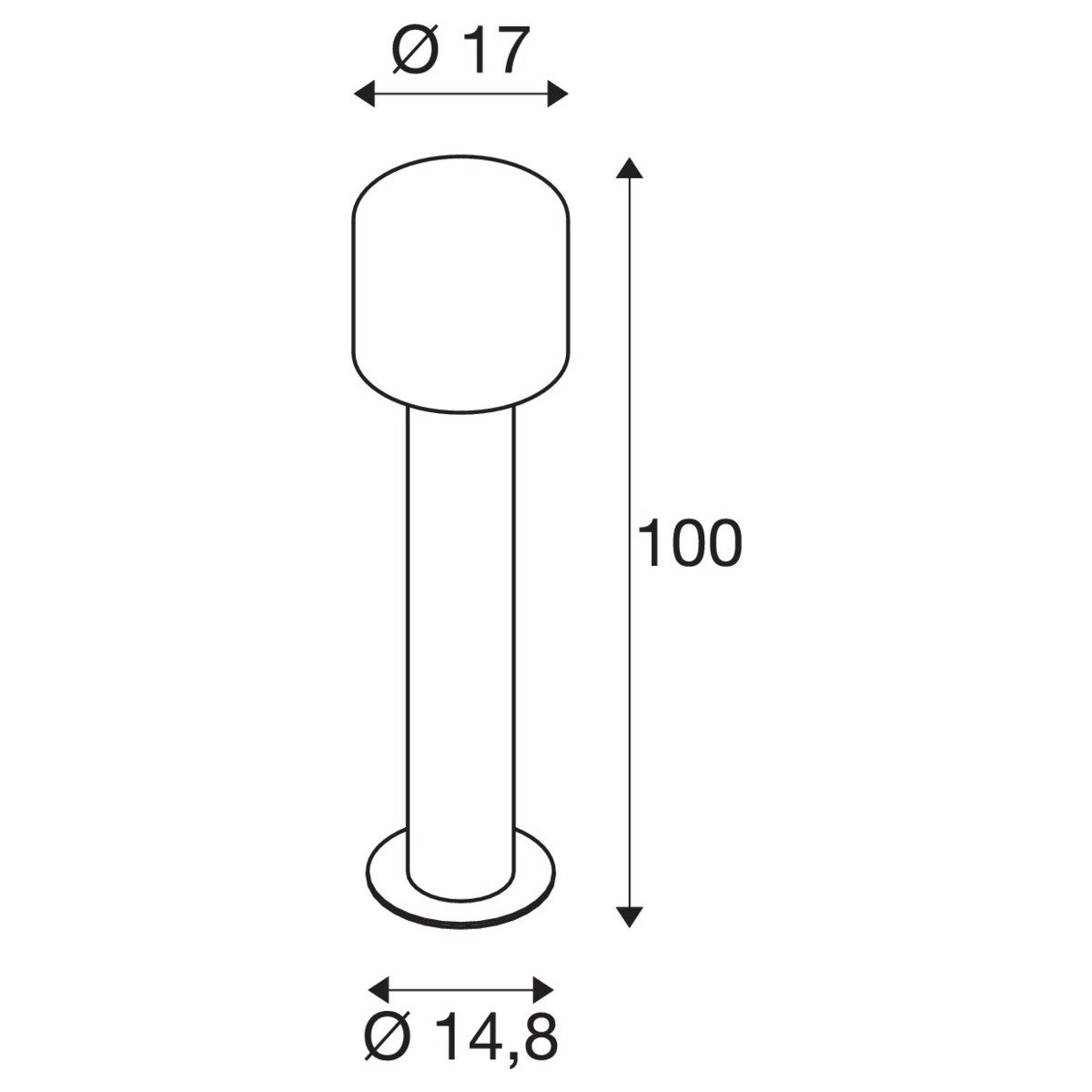 Lampadaire Ovalisk 100 cm anthracite SLV 4024163248310