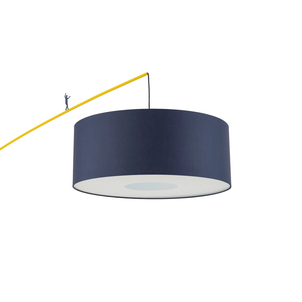Lampe de pied Poise bleu avec rouge et jaune Ø 65 cm Lyora 5903139114301