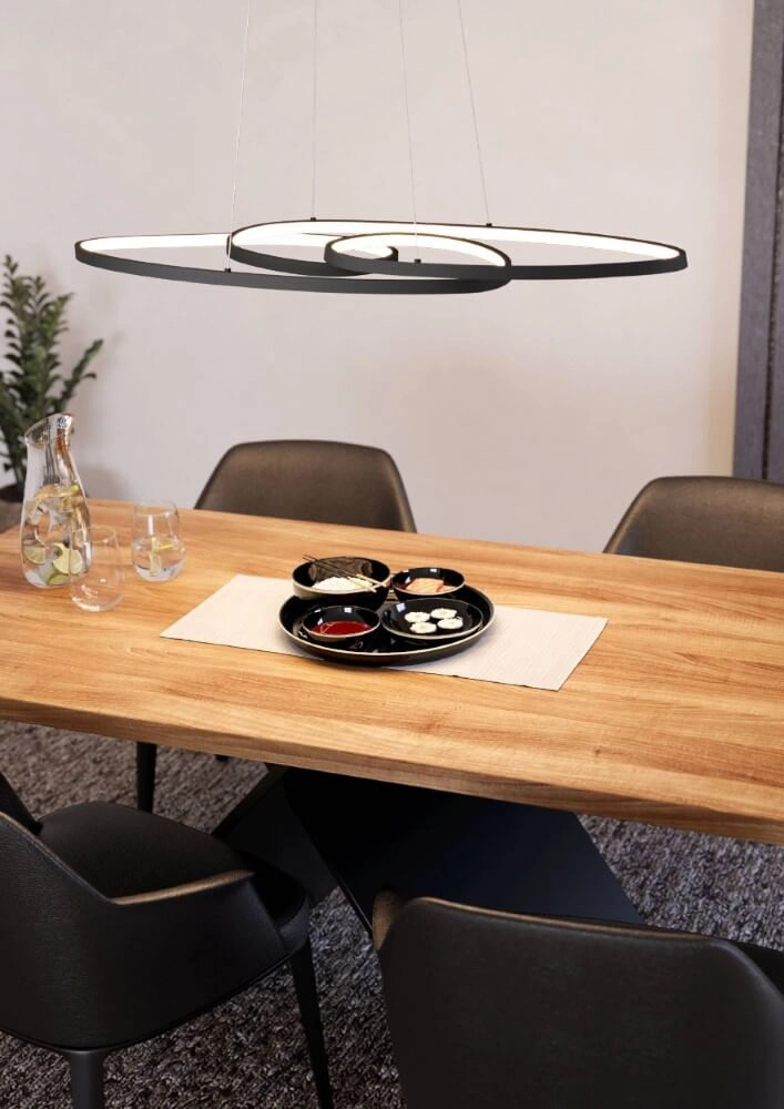 Lampe suspendue LED noire Gianella Eglo 9008606275014