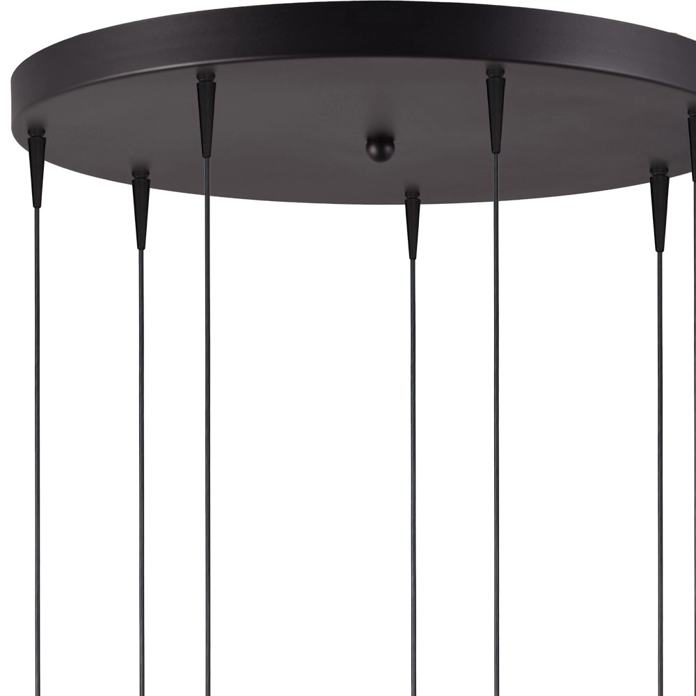 Lampe suspendue à 7 lampes Talana noir avec nickel Ø 50cm DTW Masterlight 8718121352305