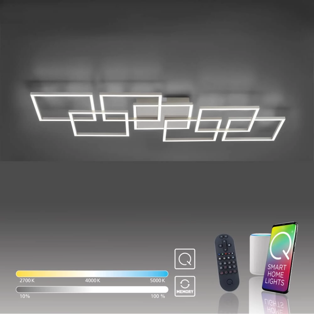 Plafonnier moderne Q-Inigo rectangulaire Paul Neuhaus 4012248358092