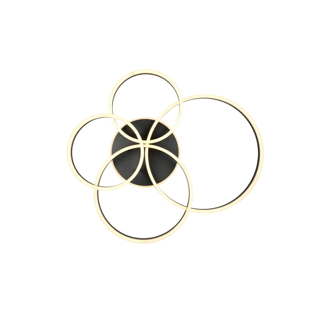 Plafonnier Drake Noir Moderne Trio 4017807657807
