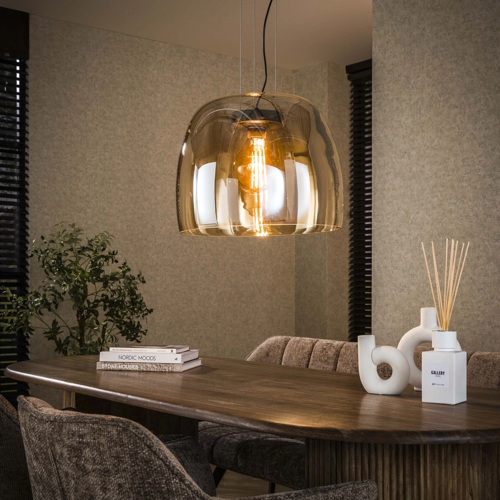 Lampe suspendue en verre Drift Ø 48cm - verre ambré