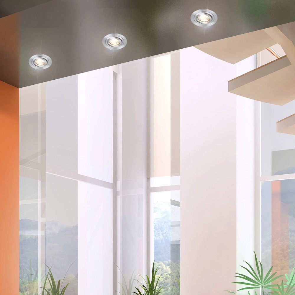 Spot encastrable Vespo Round 10 cm gris métallisé Steinhauer 8712746091885