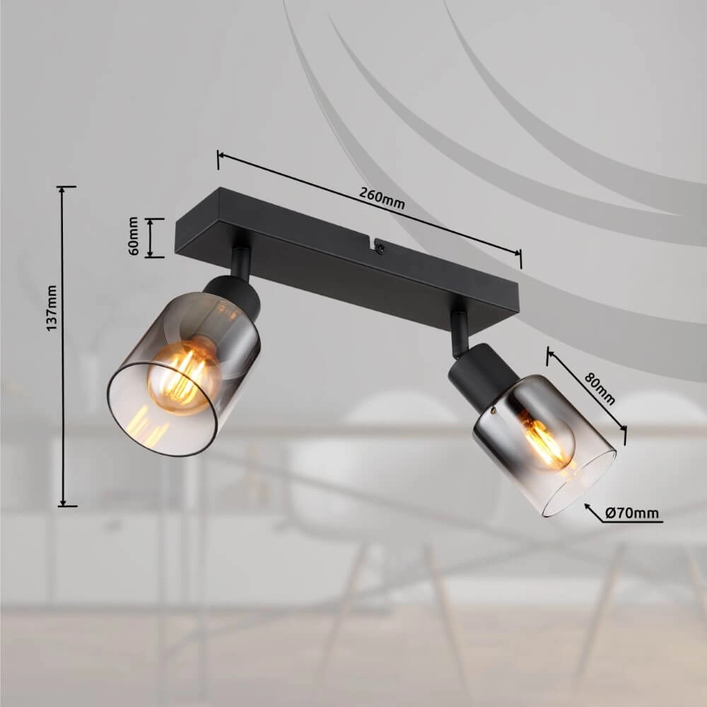 Plafonnier Hubertus 2 lumières Globo 9007371449019