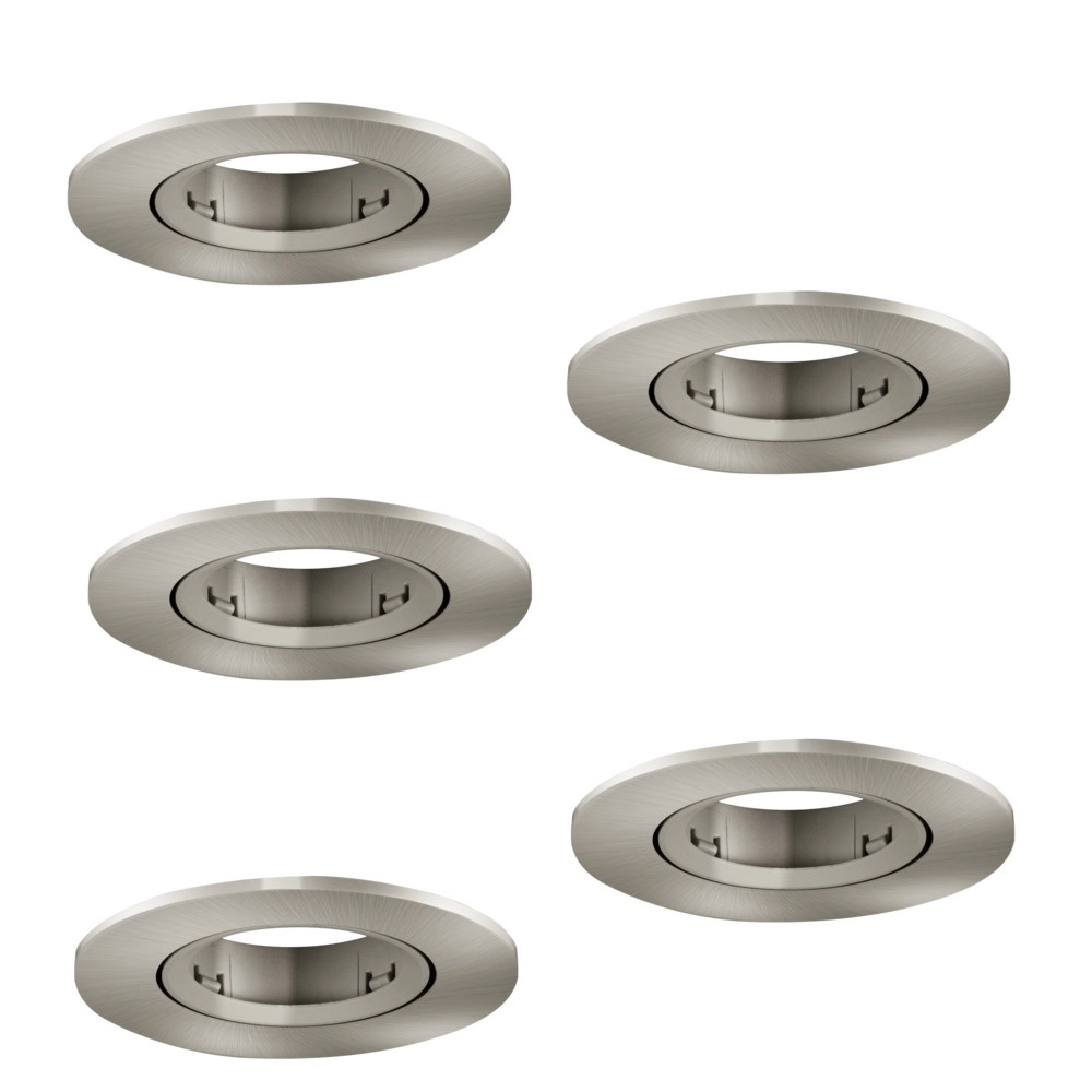 Lot de 5 spots encastrés Barranco nickel Ø 9cm Eglo 9008606359141