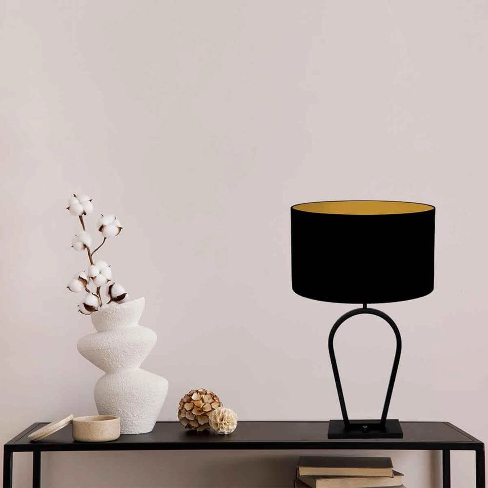 Lampe de table Stang noir 70cm Steinhauer 8712746175585