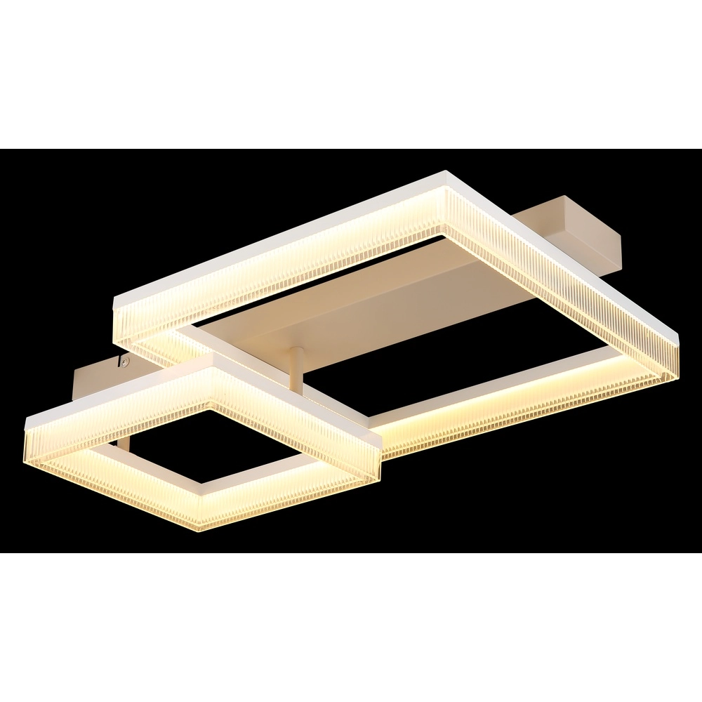 Plafonnier moderne Zara brun sable carré 53cm Globo 9007371579075