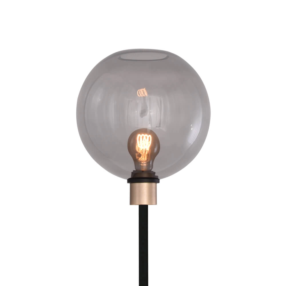 Lampadaire en verre Lazise noir avec de l'or Masterlight 8718121302928