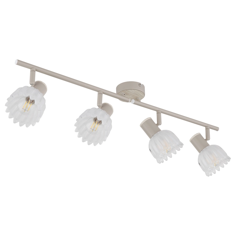 Spot de plafond 4 lumières Planta brun sable Globo 9007371575930