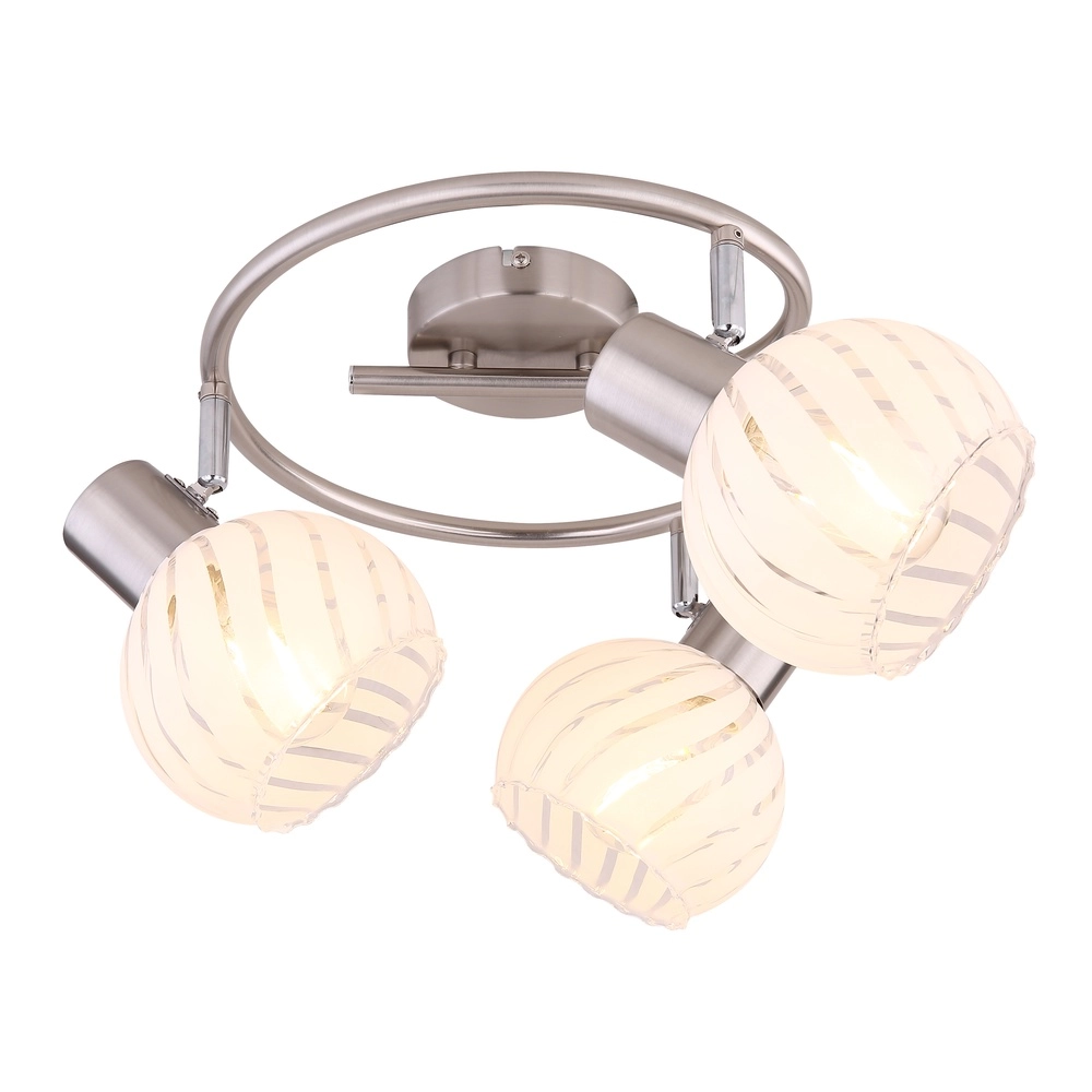 Lampe de plafond Willy 3 lumières en nickel Globo 9007371409105