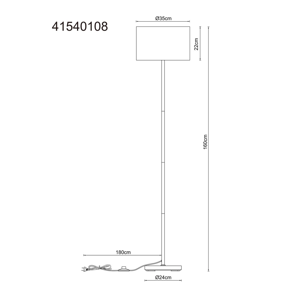 Lampe de pied Thea Bronze à fusil Globo 9007371570034