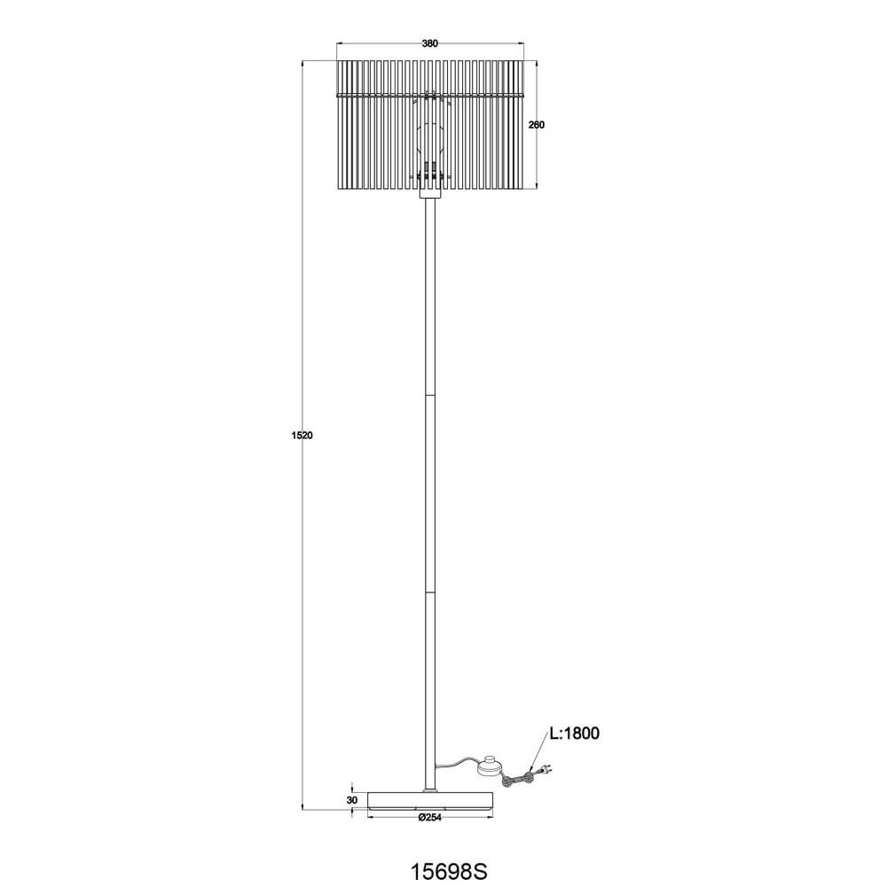 Lampadaire noir Gorley avec verre fumé Ø 38cm Globo 9007371451180