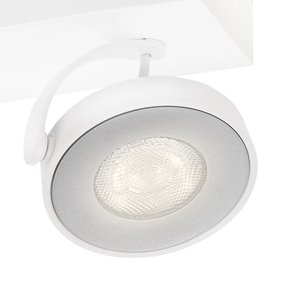 Spot de plafond LED Clockwork 2 lumières 2700K blanc Philips 8718291488156