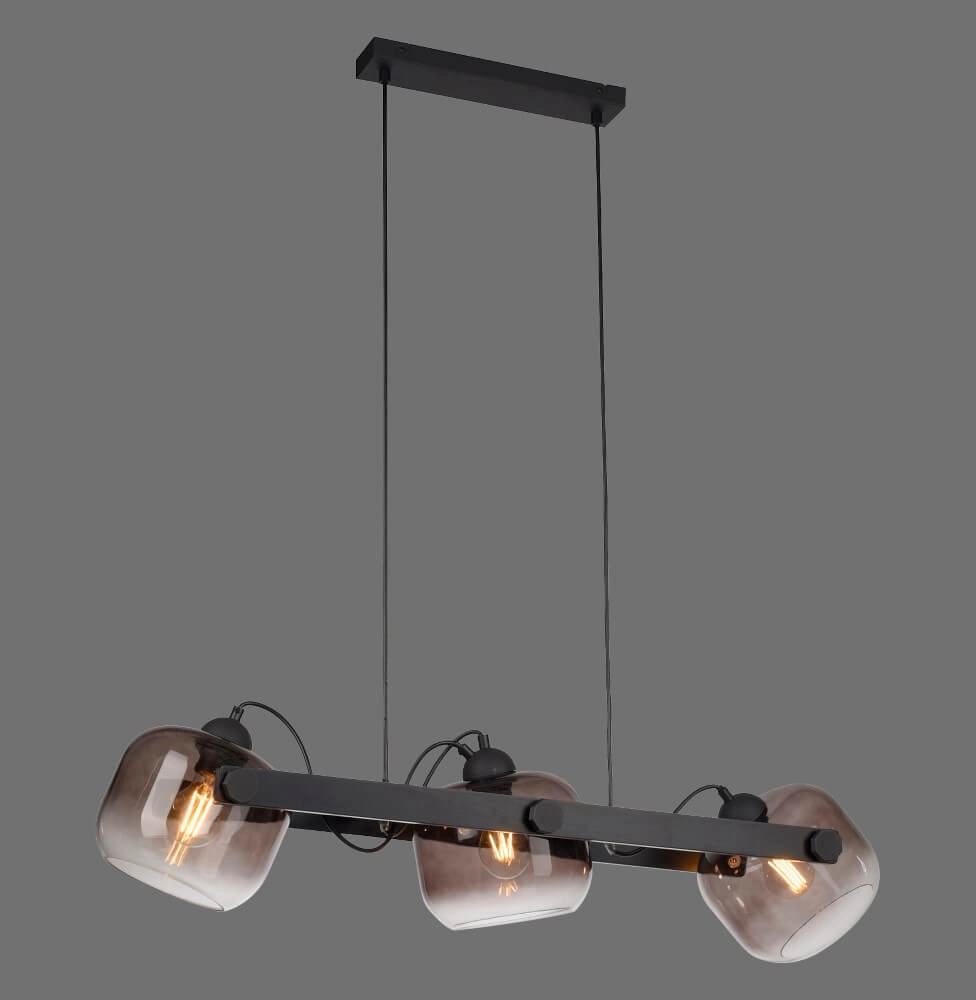 Lampe suspendue Cup 2.0 Verre fumé à 3 lumières Just Light 4043689004712