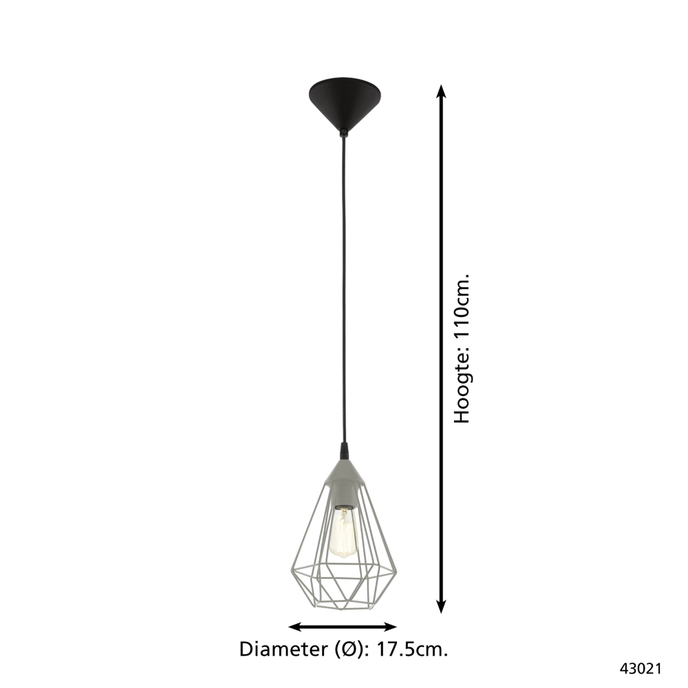 Suspension grise Tarbes cheville Eglo 9002759430214