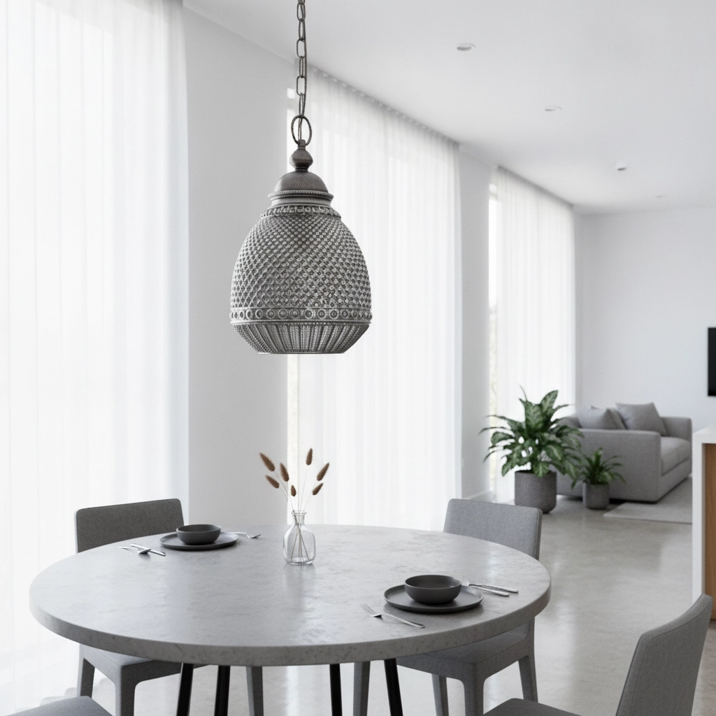 Suspension Toulon Verre gris
