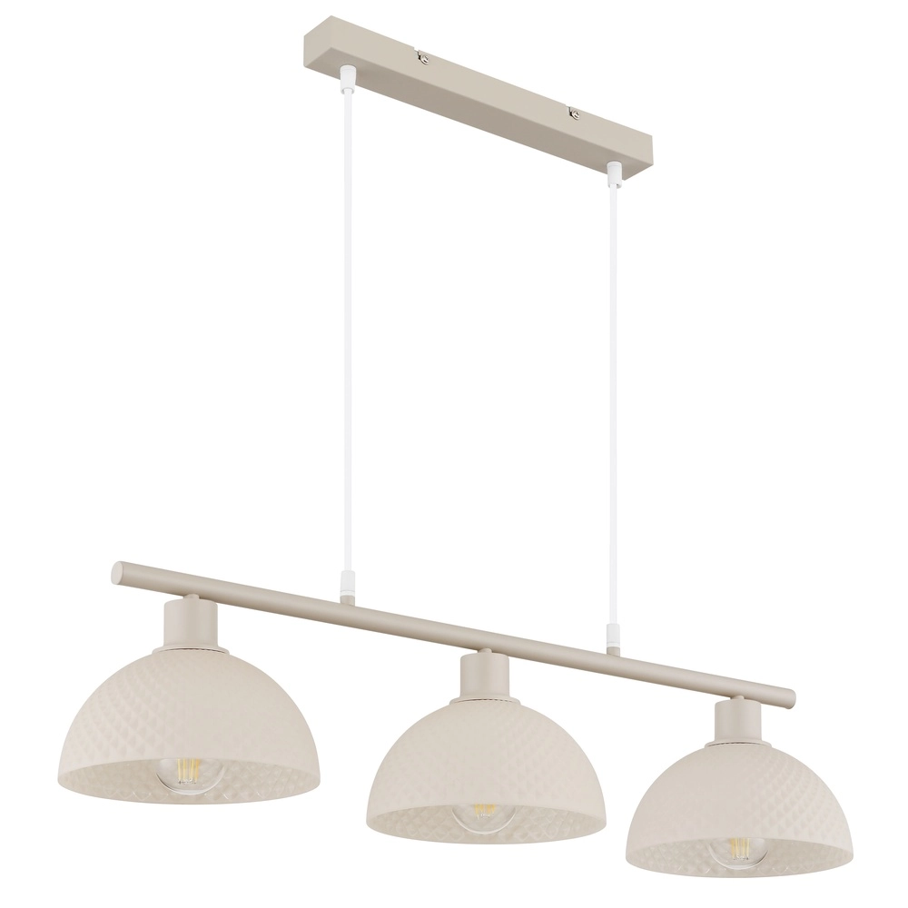 Lampe pendante à 3 lampes Selma brun sable Globo 9007371592104
