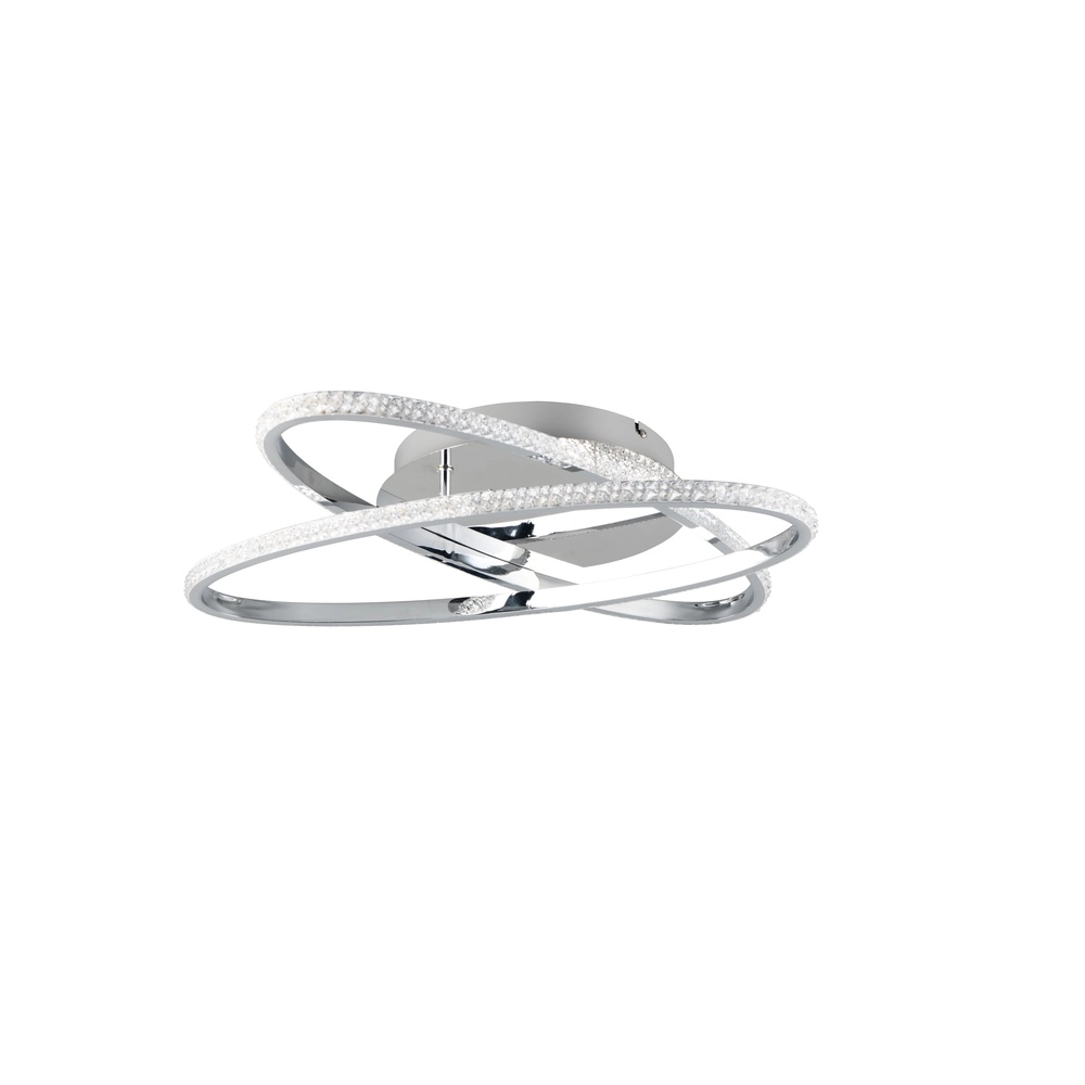 Plafonnier Lane chrome Ø 58cm Trio 4017807601466