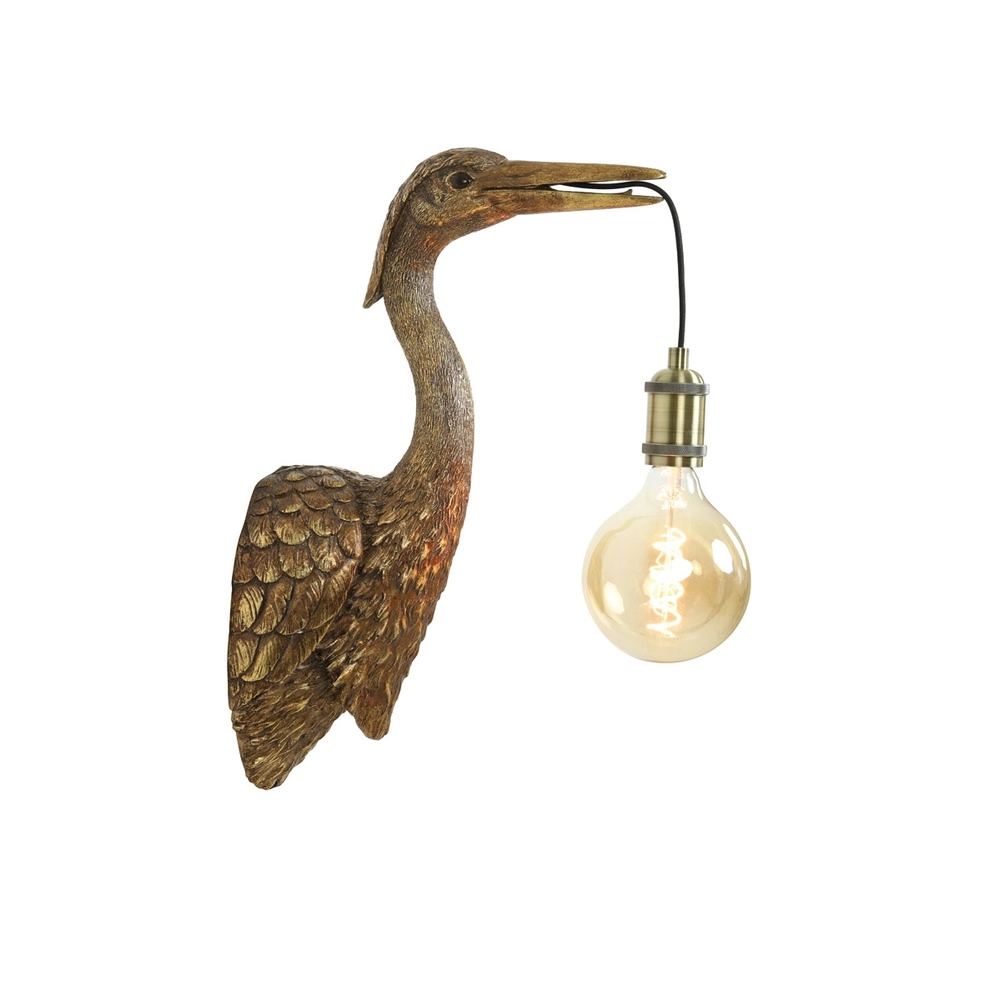 Lampe murale Crane Oiseau bronze Light & Living 8717807607968
