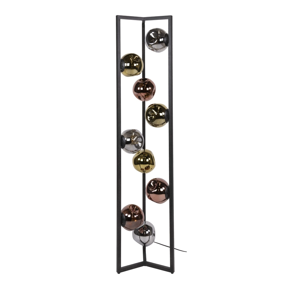 Lampe de pied en verre Stellar 9 lumières Lyora 8716803511590