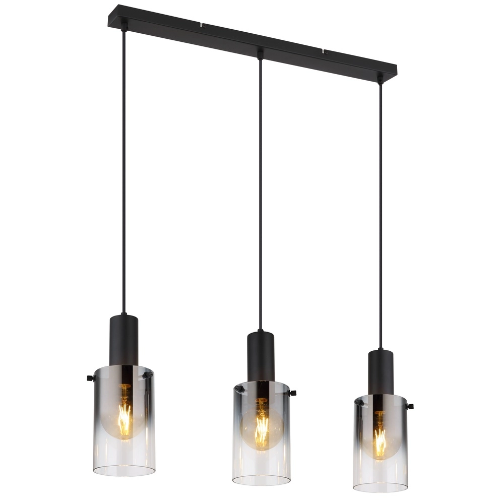 Lampe pendante à 3 lampes Florentina Design noir