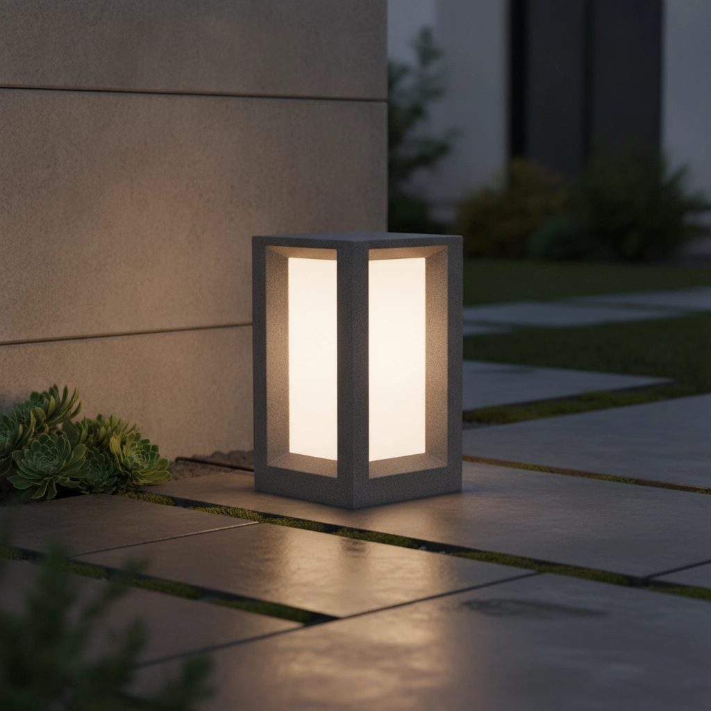 Lampe de jardin carrée Castro noir
