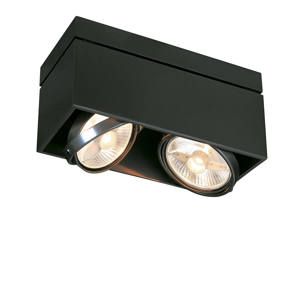 Spot de plafond Kardamod  Square 2 lumières noir