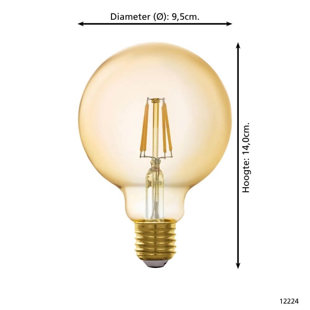 Ampoule de lampe LED Zigbee - E27 - 4.9 watt - 2200K - G95 Eglo 9002759122249
