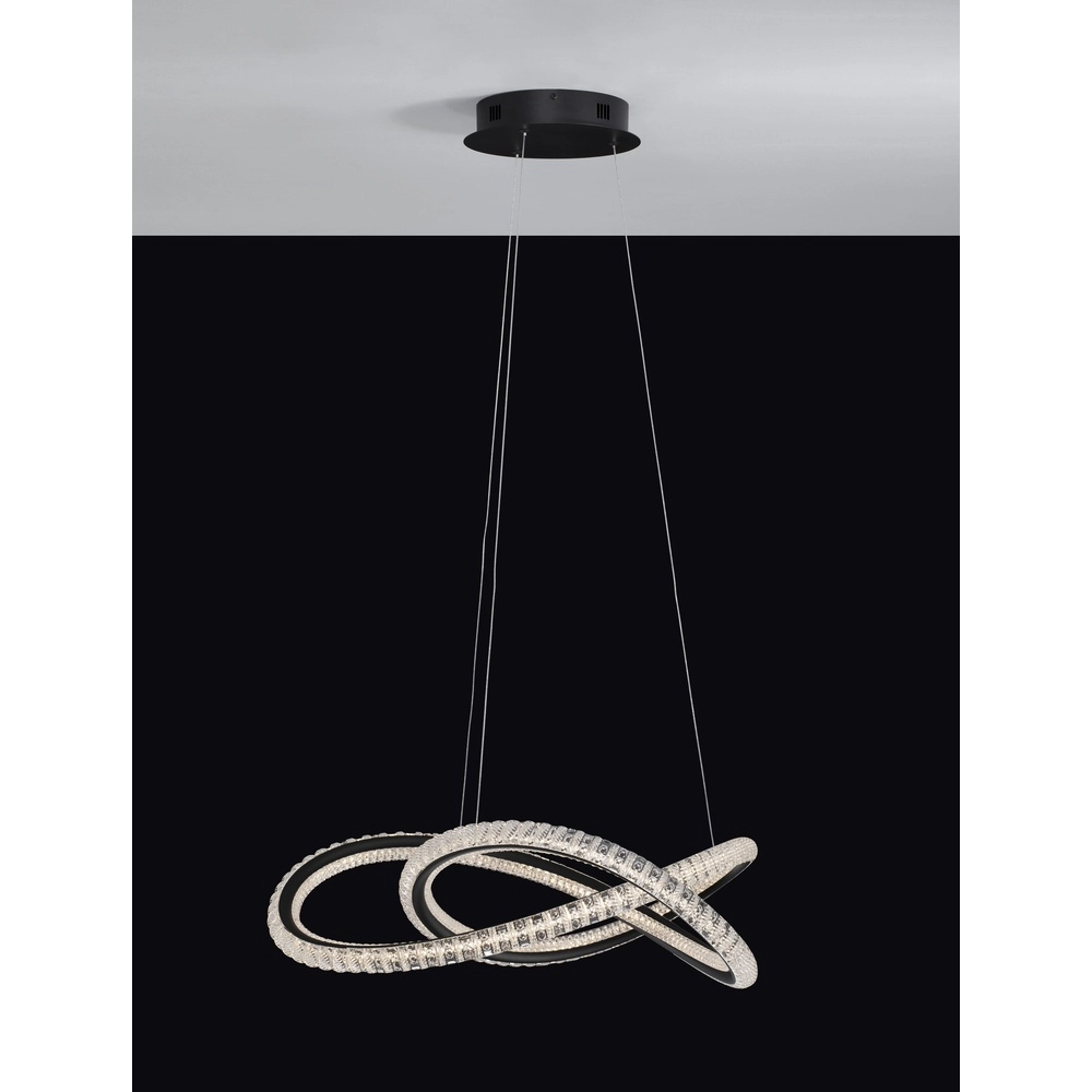 Suspension design Ginevra noir Ø 58cm Lyora 5212017433473