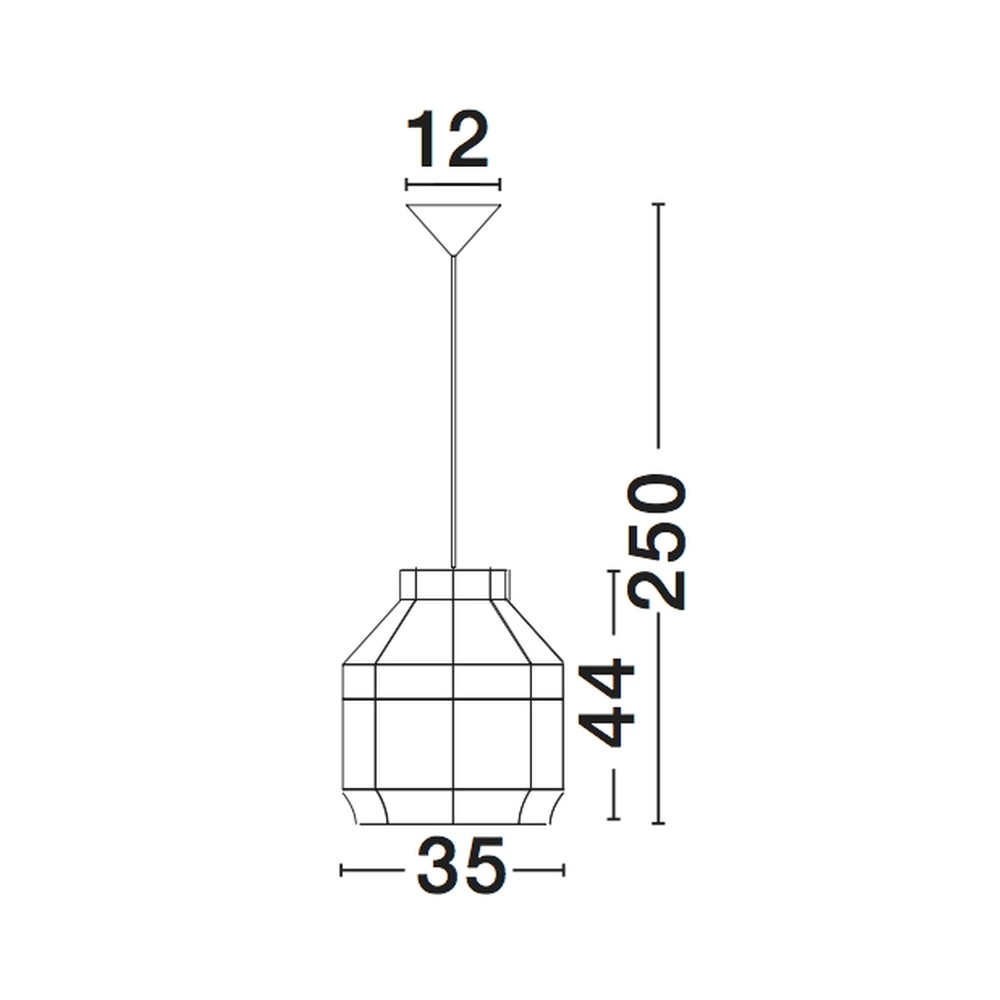 Suspension blanche Mia Ø 35cm Lyora 5212017416704