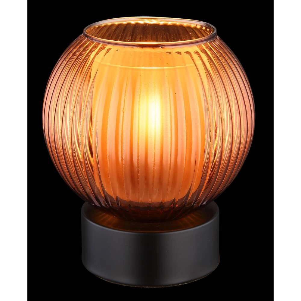 Lampe de table Zumba verre orange Ø 15cm Globo 9007371456000