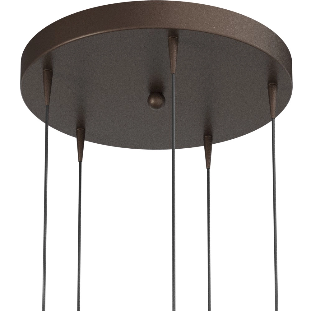 Lampe suspendue à 5 lumières Talana Brun cacao avec or Ø 35cm DTW Masterlight 8718121427126